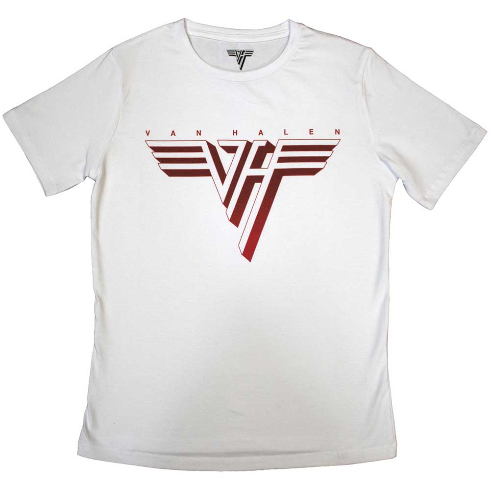 Tričko Van Halen - Classic Red Logo, Žena,Biela,S