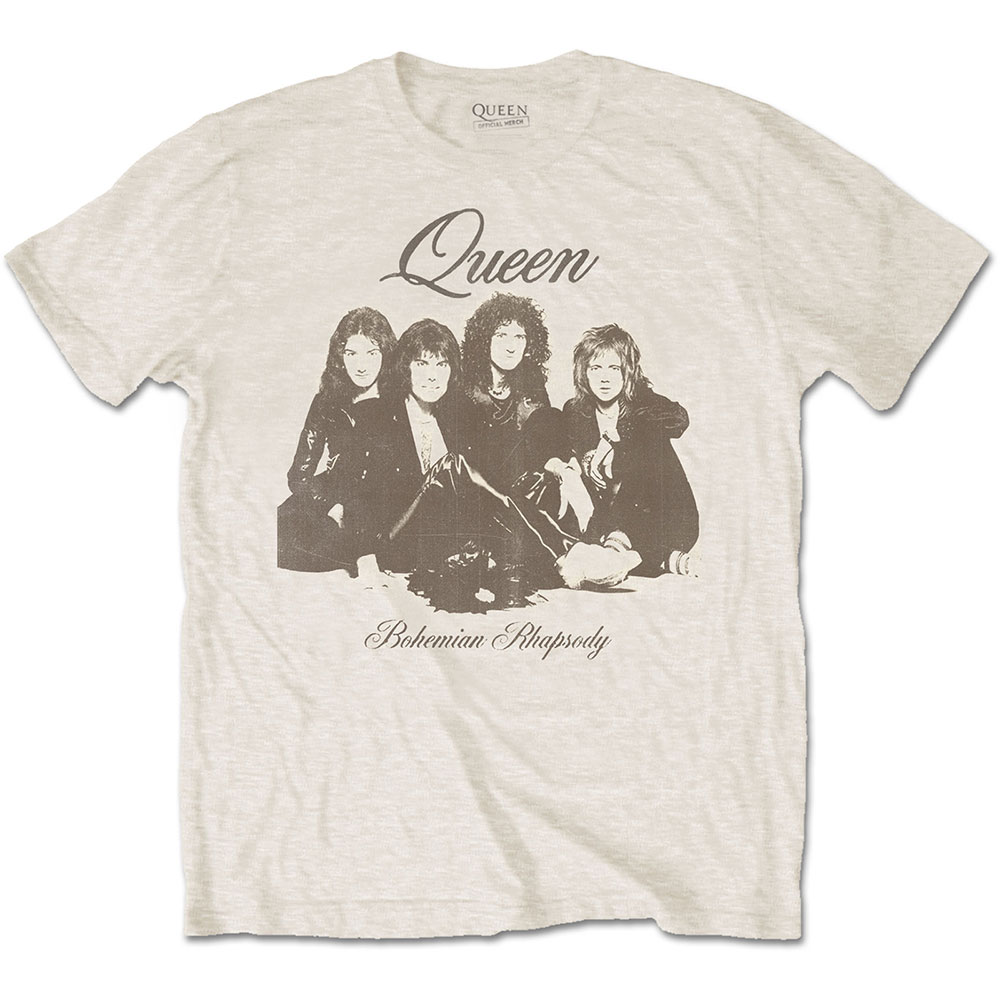 Tričko Queen - Bo Rhap Portrait, Unisex,Natural,XL