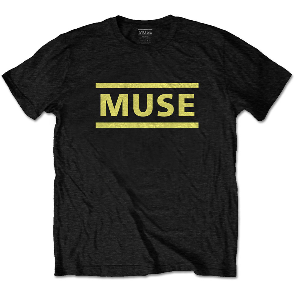 Tričko Muse - Yellow Logo, Unisex,Čierna,M