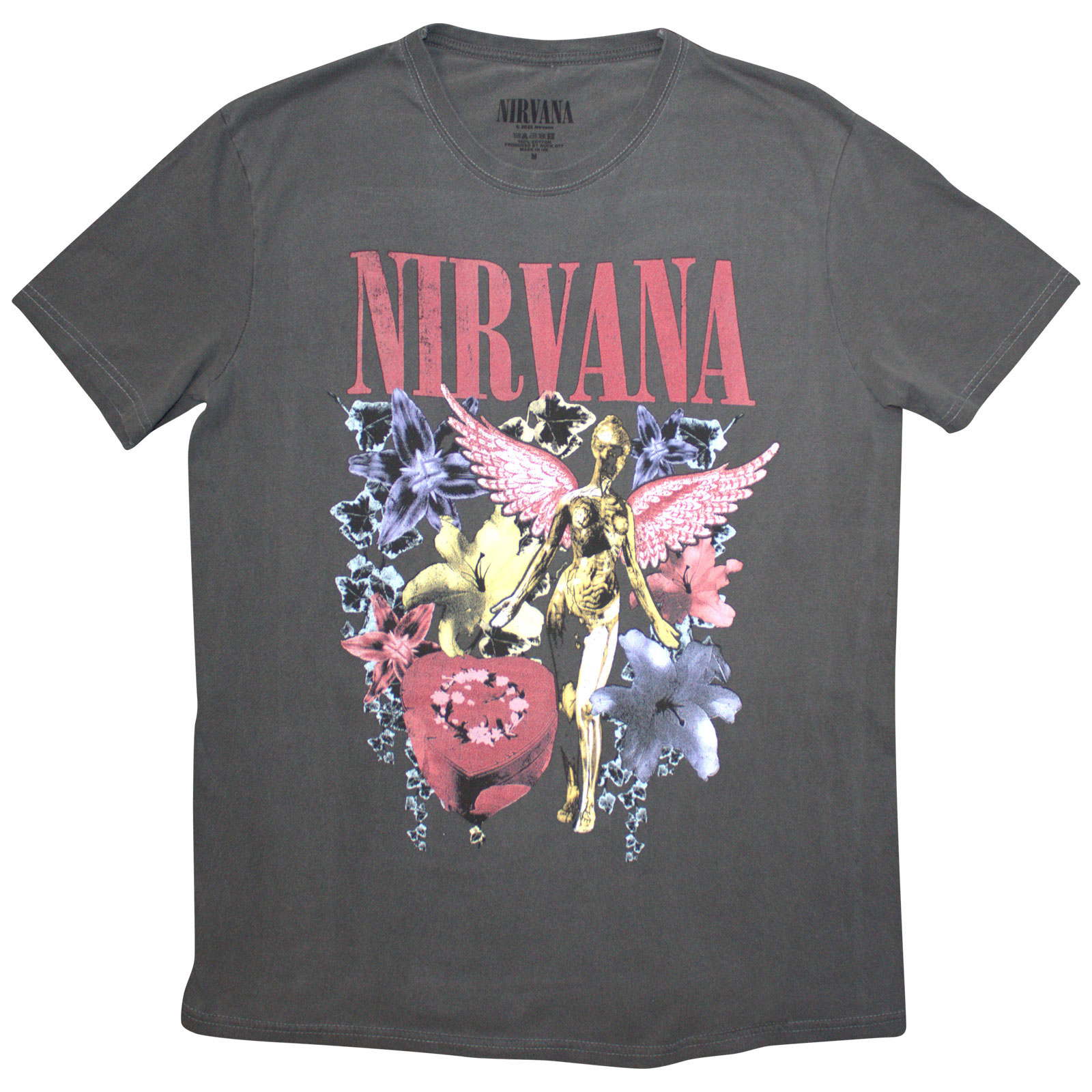 Tričko Nirvana - In Utero Vintage Collage, Unisex,Šedá,XXL