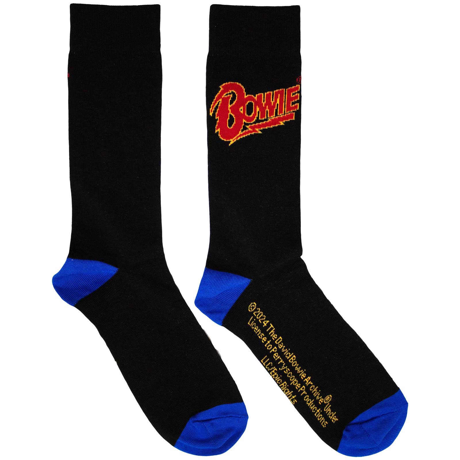 Ponožky David Bowie - Logo Blue Contrast, Unisex,Čierna,UK 7 - 11