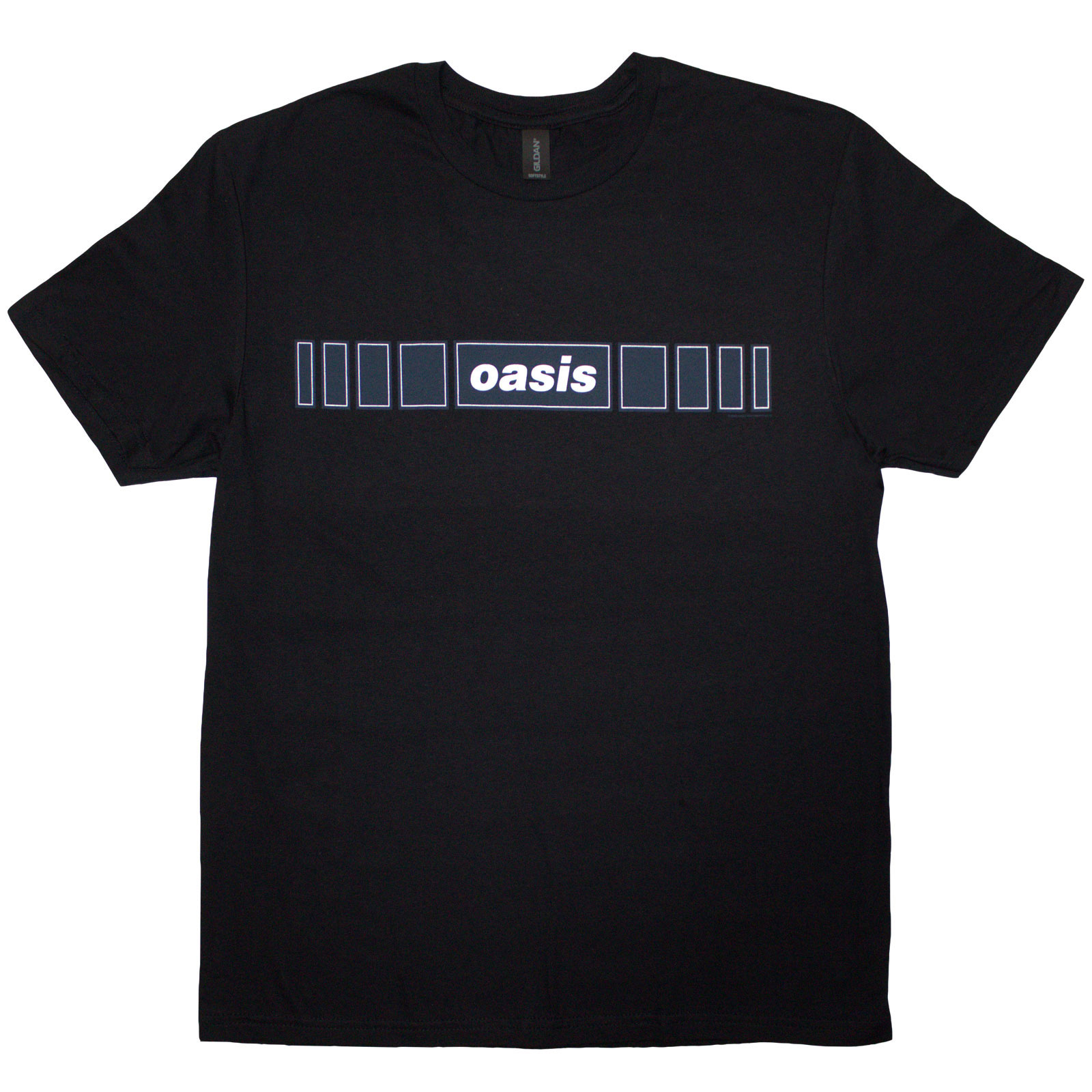 Tričko Oasis - Horizontal Bars Logo, Unisex,Čierna,XXL
