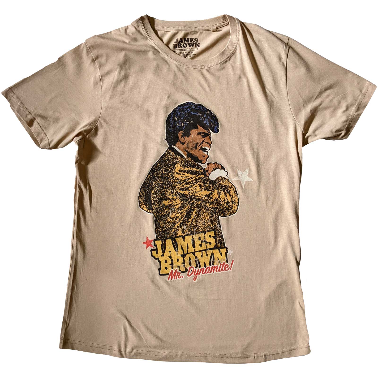 Tričko James Brown - Mr Dynamite, Unisex,Natural,XXL