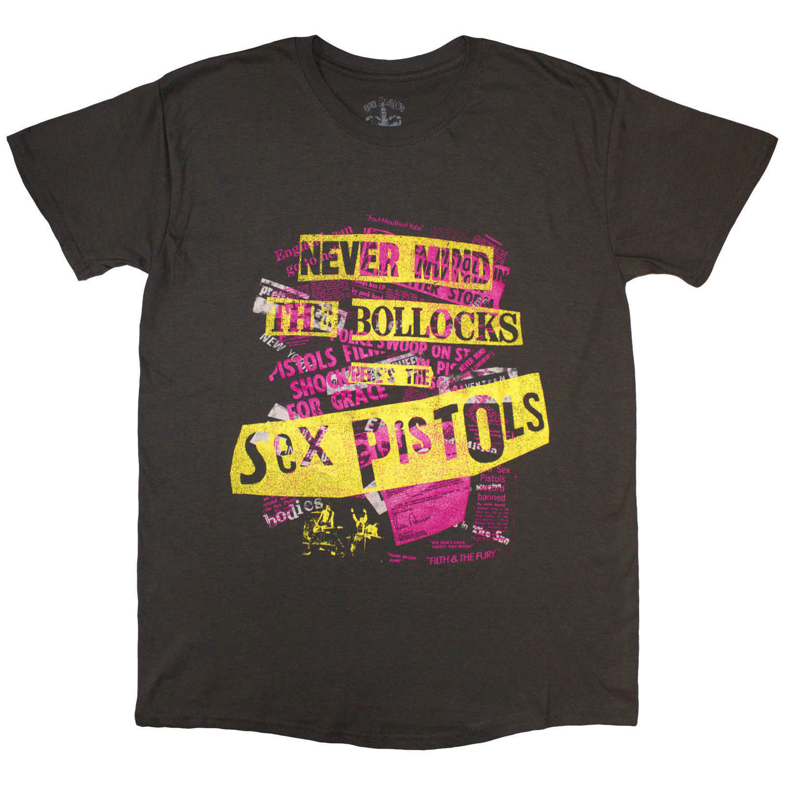 Tričko Sex Pistols - NMTB Text Overlay, Unisex,Šedá,XXL