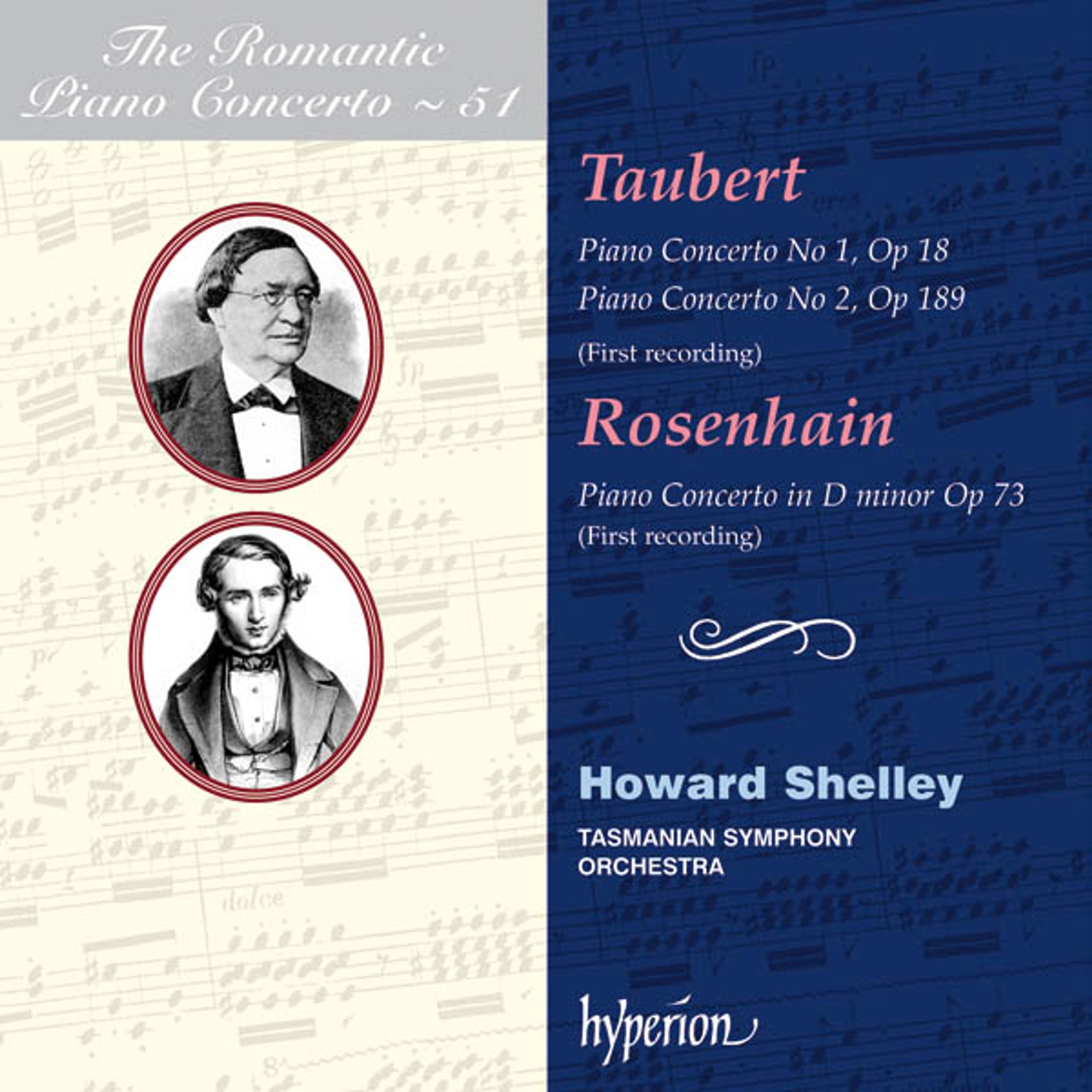 CD Howard Shelley - TAUBERT & ROSENHAIN: PIANO CONCERTOS (HYPERION ROM