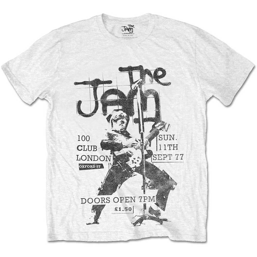 Tričko The Jam - 100 Club 77, Unisex,Biela,XXL