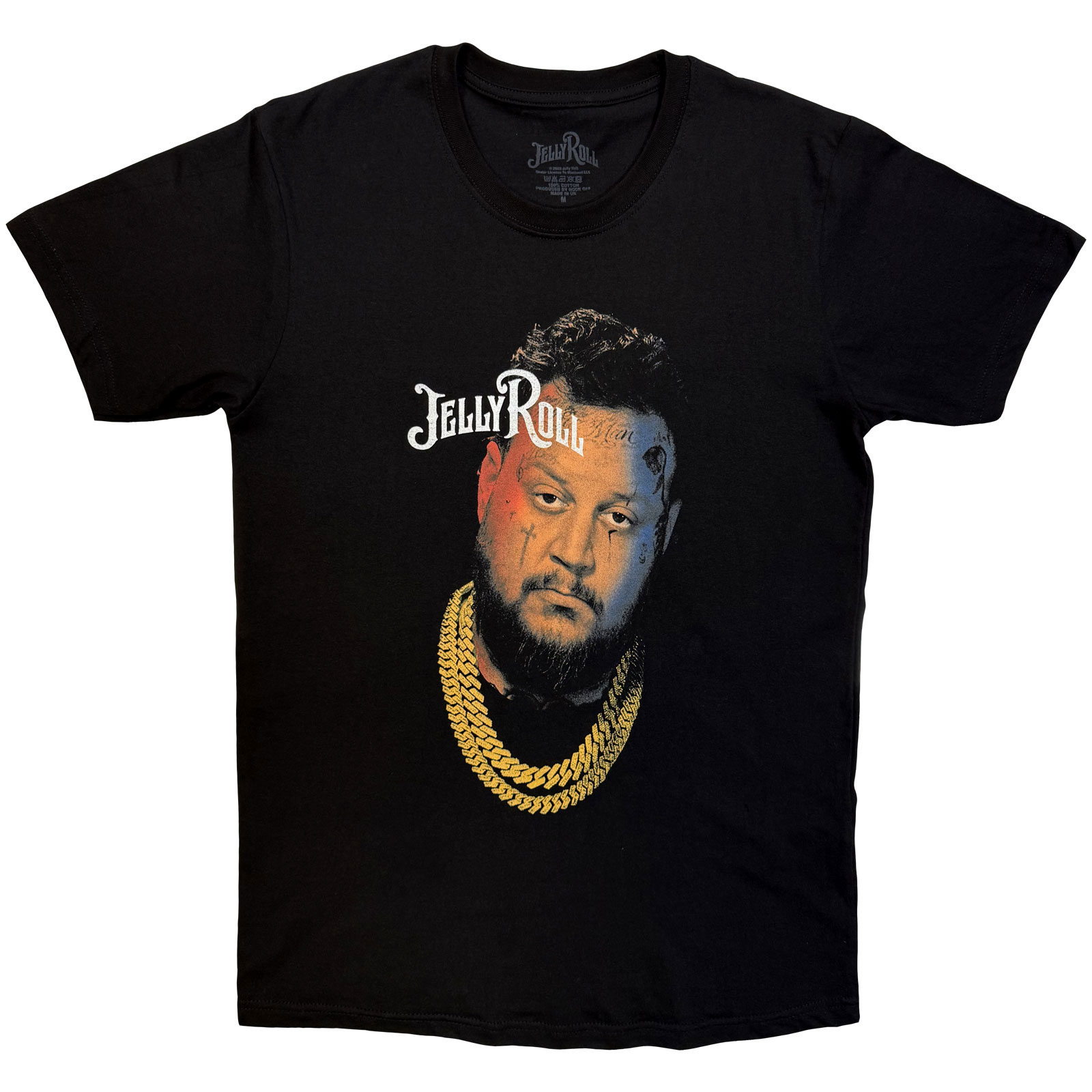 Tričko Jelly Roll - Gold Chain Photo, Unisex,Čierna,XXL