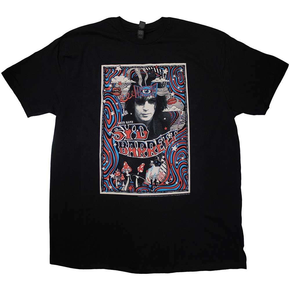 Tričko Syd Barrett - Melty Poster, Unisex,Čierna,3XL