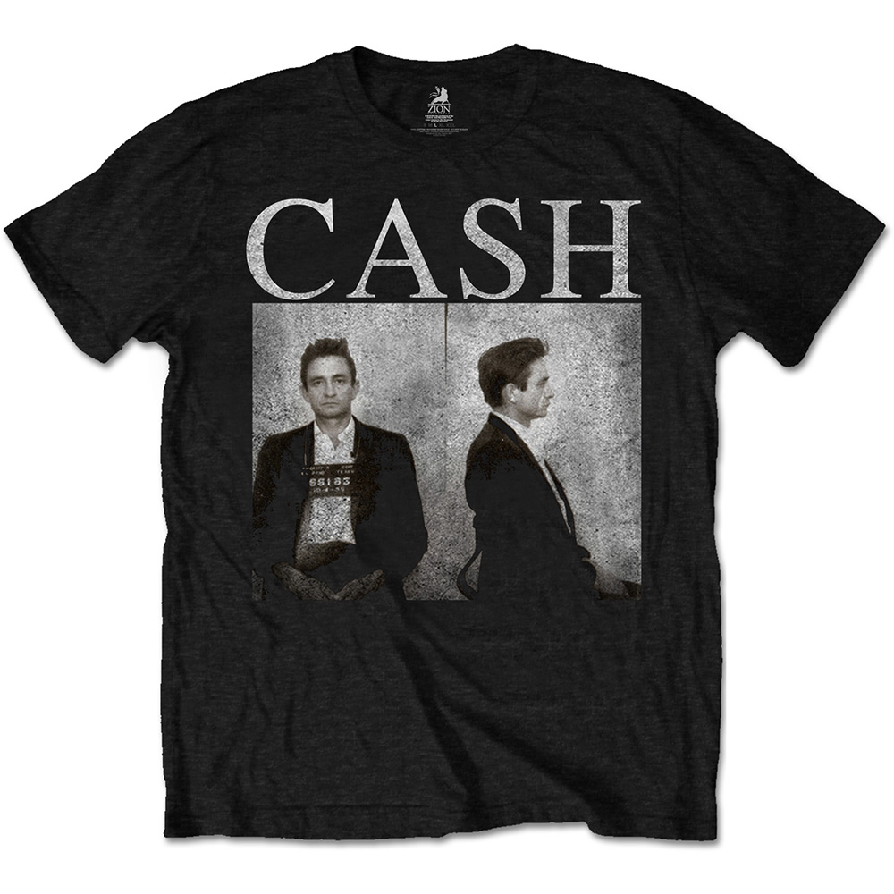 Tričko Johnny Cash - Mug Shot, Unisex,Čierna,XXL
