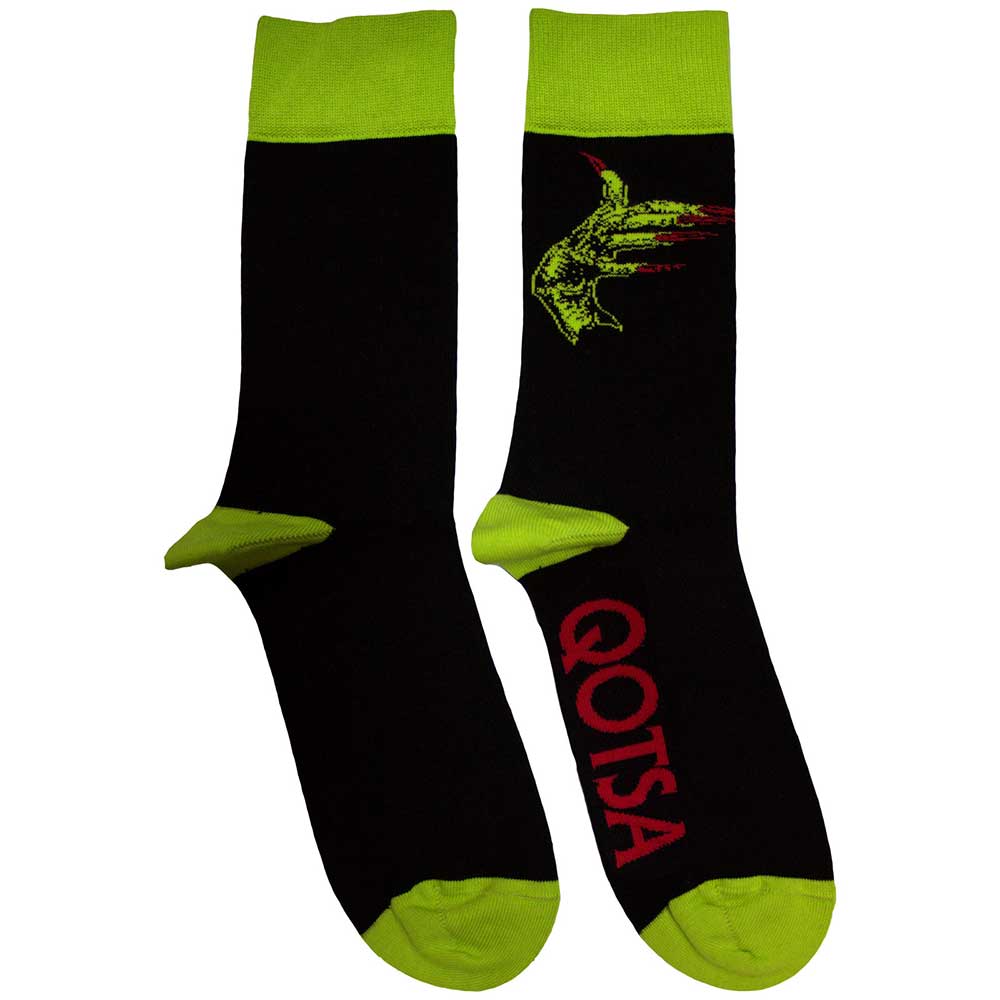 Ponožky Queens of the Stone Age - Green Hands, Unisex,Čierna,UK 7 - 11