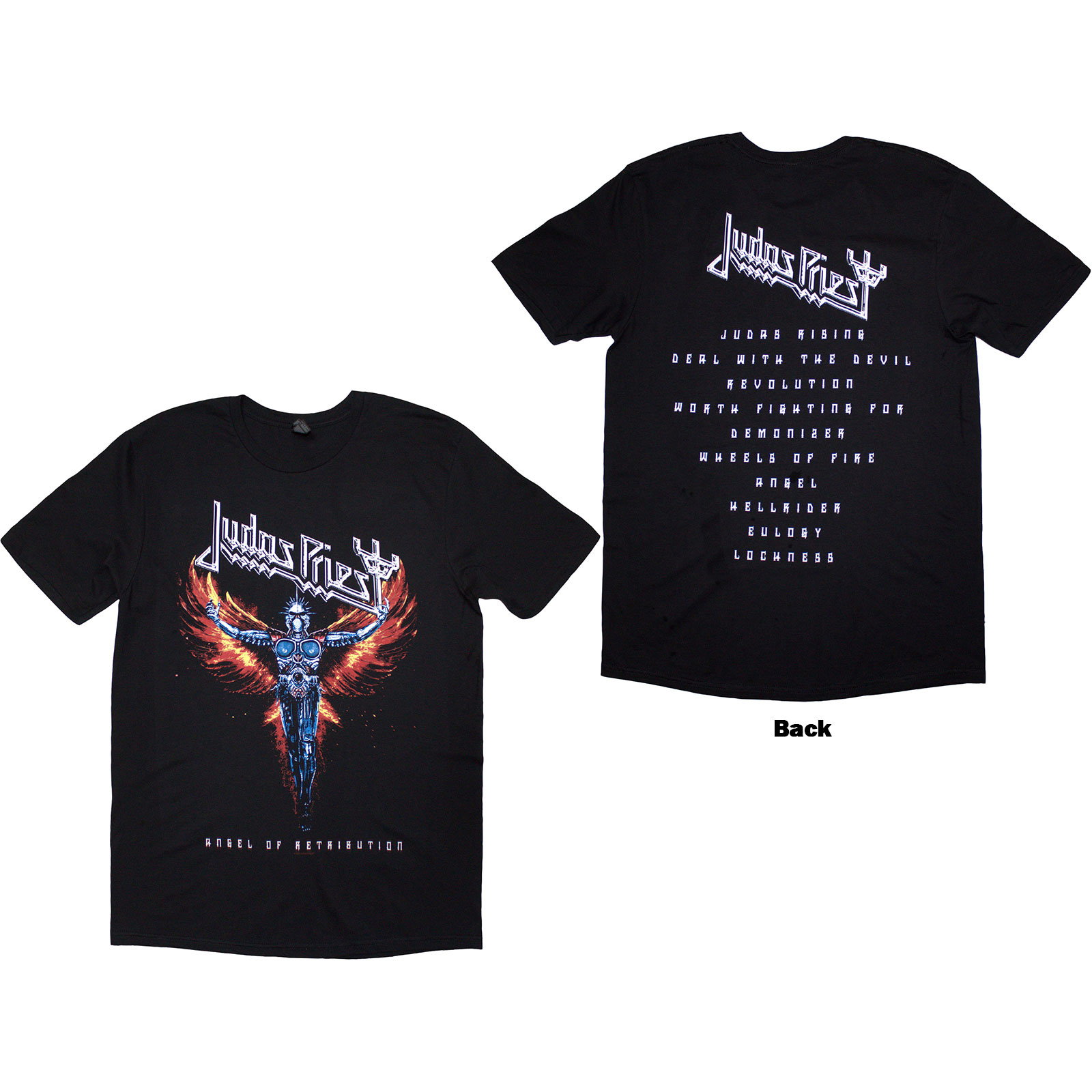 Tričko Judas Priest - Angel Of Retribution Tracklist, Unisex,Čierna,XXL