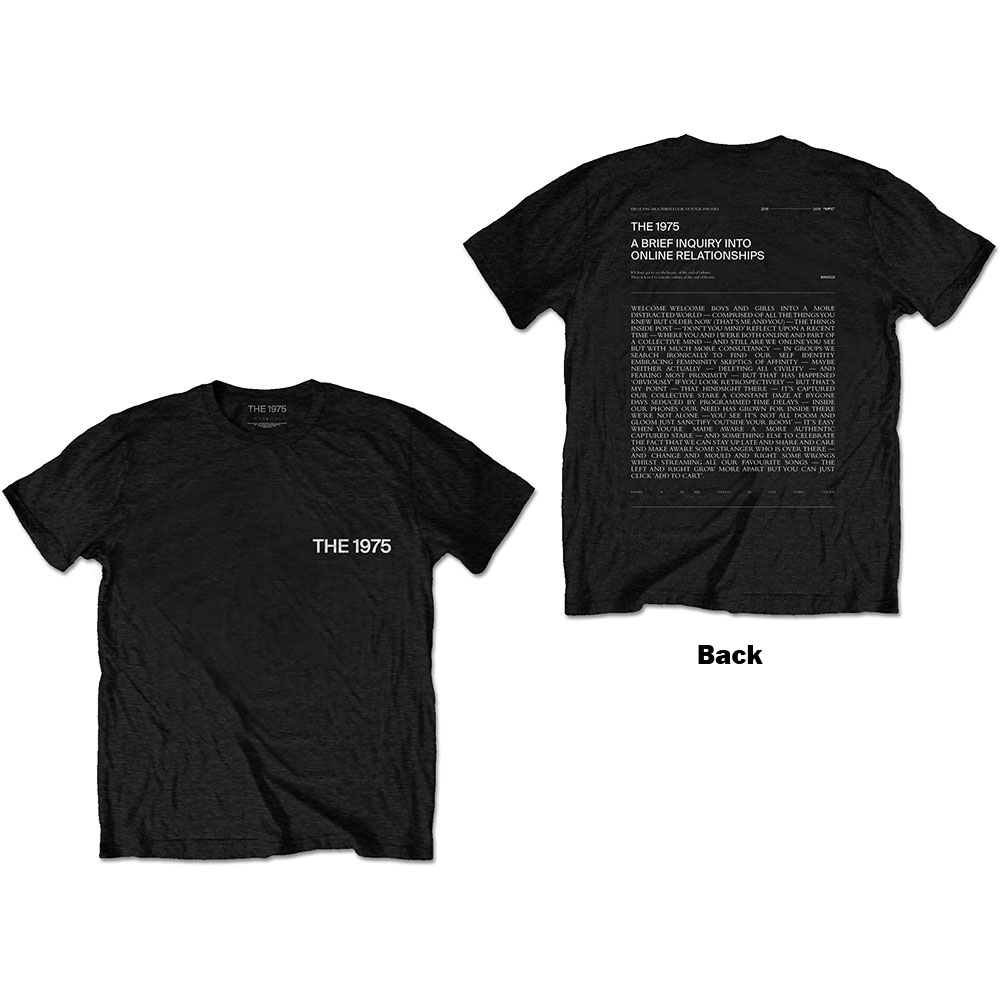 Tričko The 1975 - A Brief Inquiry, Unisex,Čierna,L