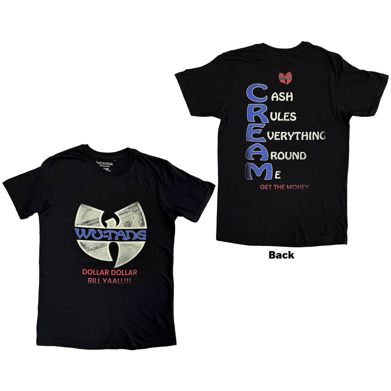 Tričko Wu-Tang Clan - C.R.E.A.M., Unisex,Čierna,XXL