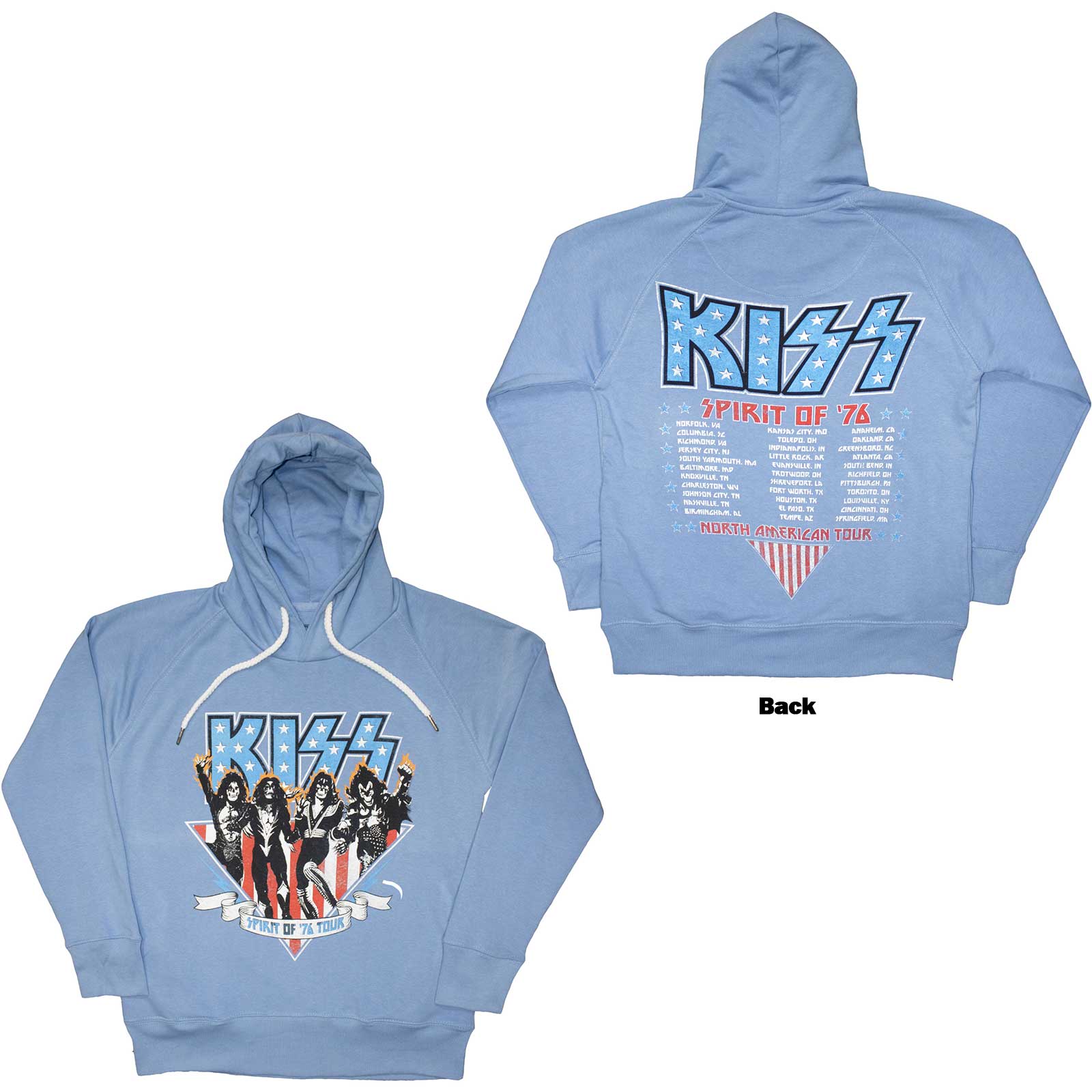 Mikina Kiss - Americana, Unisex,Modrá,3XL