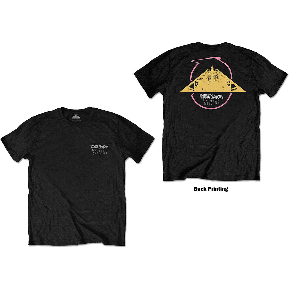 Tričko Imagine Dragons - Triangle Logo, Unisex,Čierna,XL