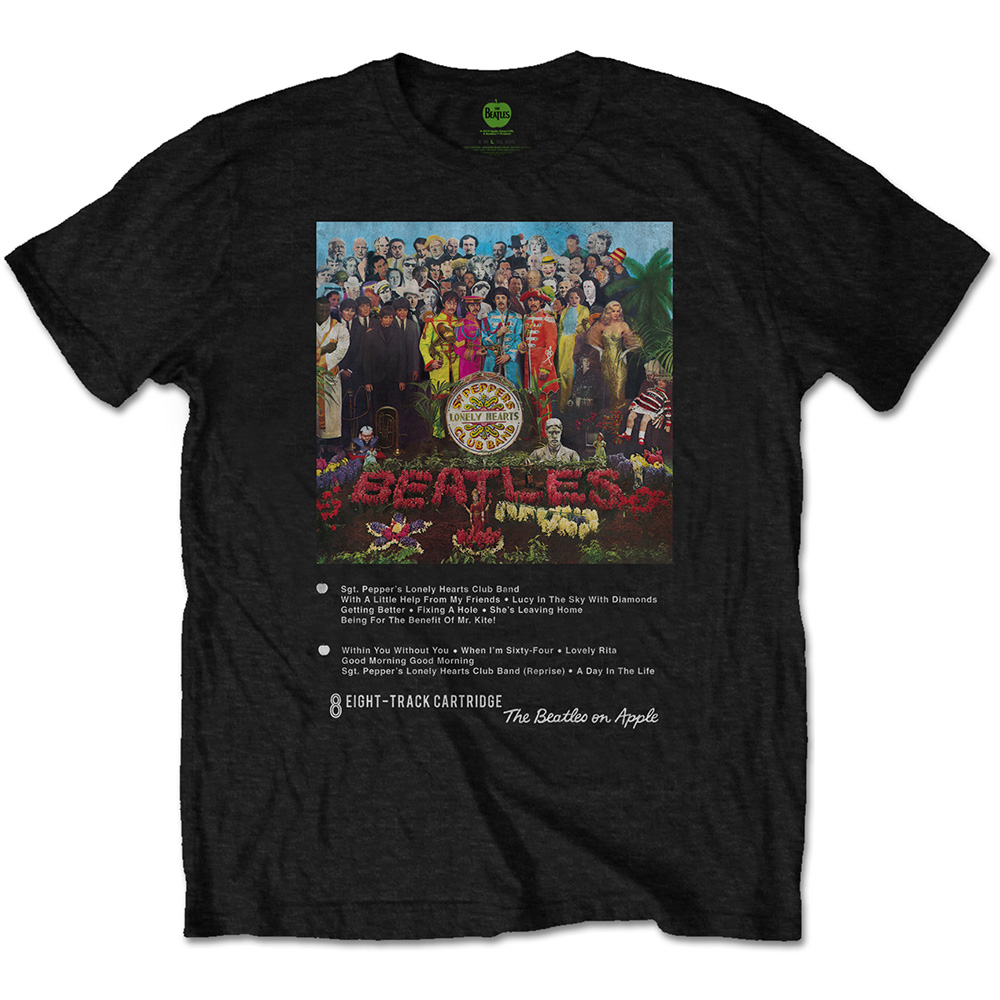 Tričko The Beatles - Sgt Pepper 8 Track, Unisex,Čierna,XXL