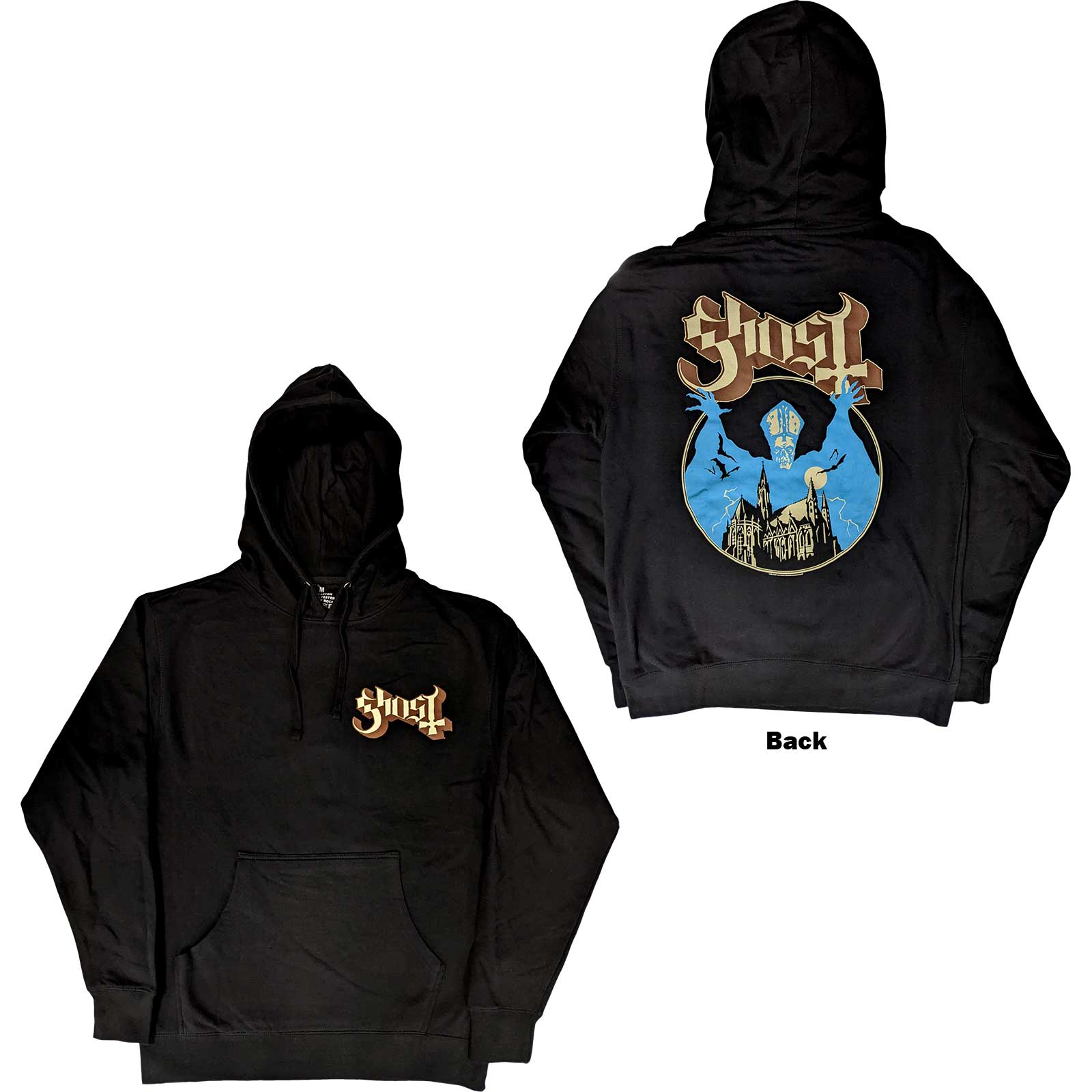Mikina Ghost - Pocket Logo & Opus, Unisex,Čierna,XXL