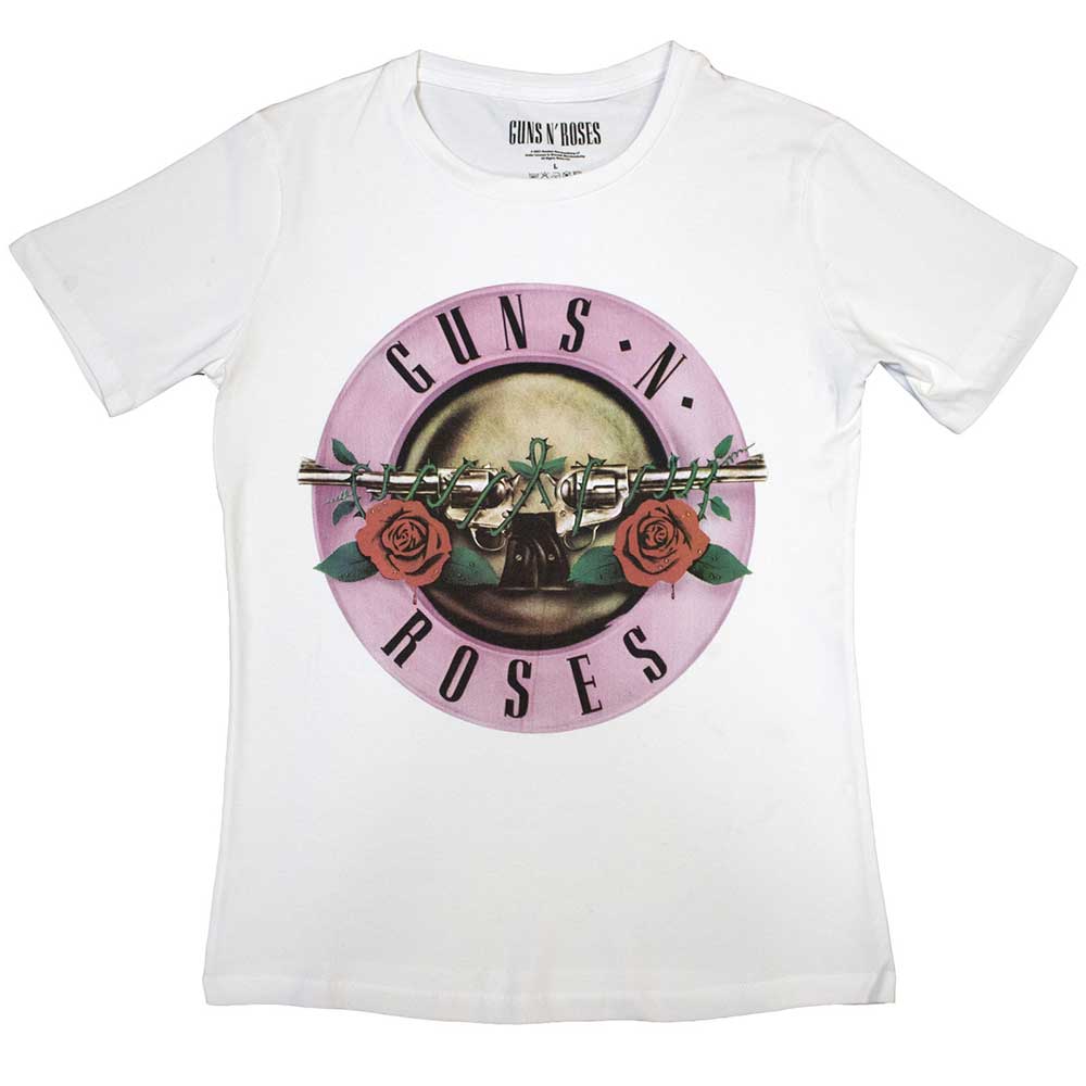 Tričko Guns N’ Roses - Classic Logo, Žena,Biela,XXL