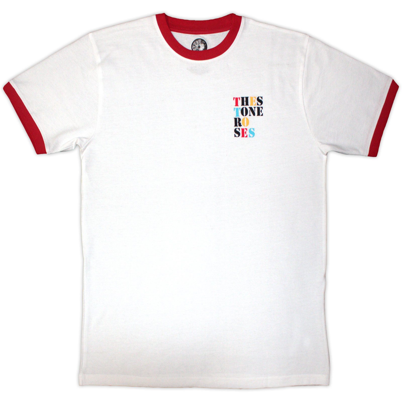 Tričko The Stone Roses - Side Text Ringer, Unisex,Biela,XXL