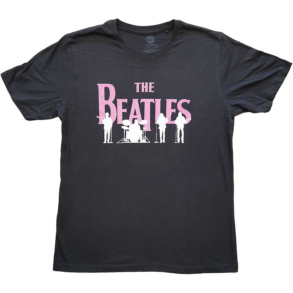 Tričko The Beatles - Band Silhouettes, Unisex,Čierna,XL