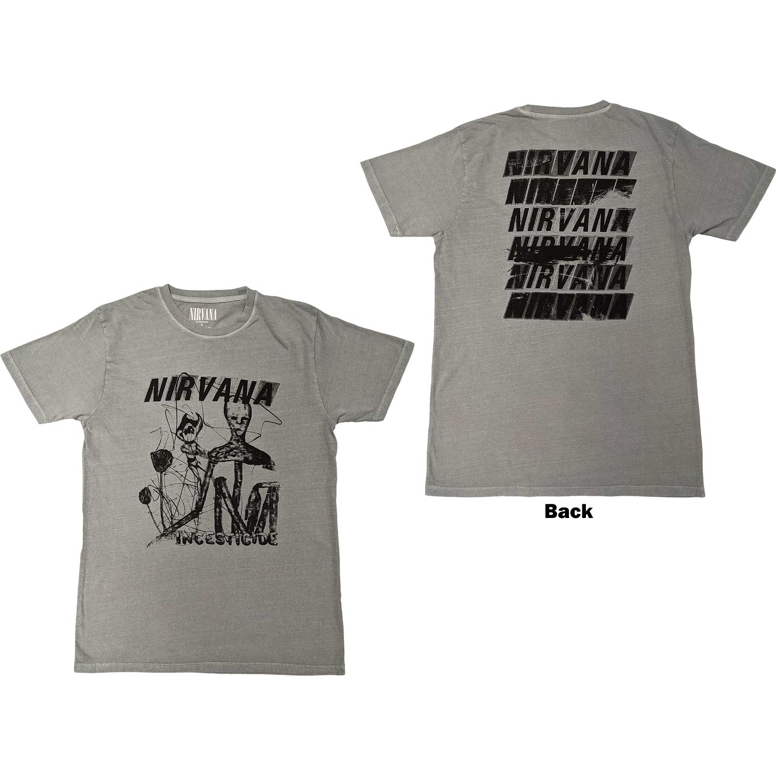 Tričko Nirvana - Incesticide Stacked Logo, Unisex,Zelená,XXL