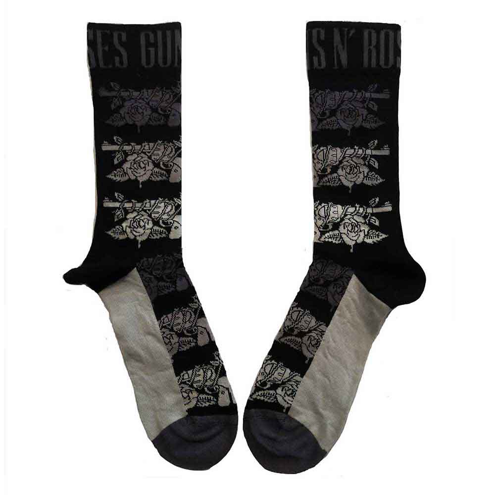Ponožky Guns N’ Roses - Monochrome Pistols, Unisex,Čierna,UK 7 - 11