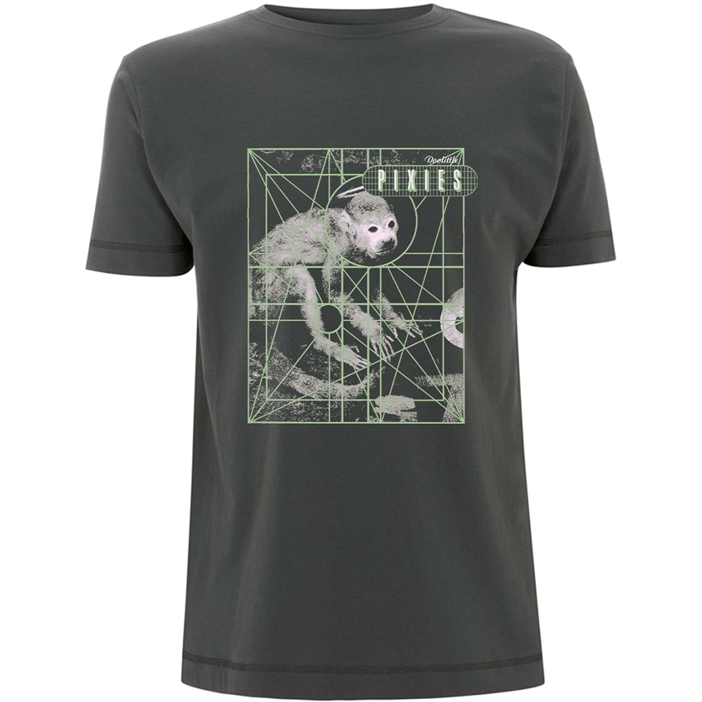 Tričko Pixies - Monkey Grid, Unisex,Šedá,L
