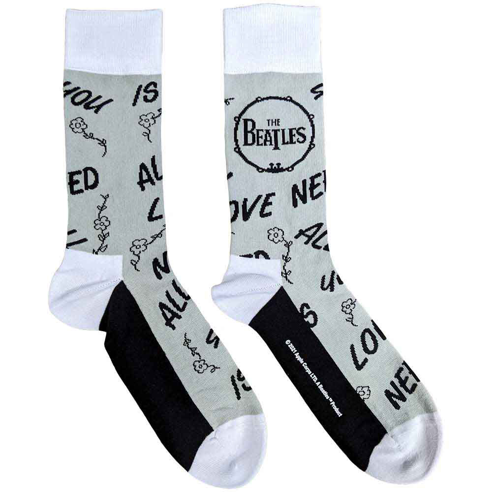 Ponožky The Beatles - AYNIL & Drum, Unisex,Šedá,UK 4 - 7