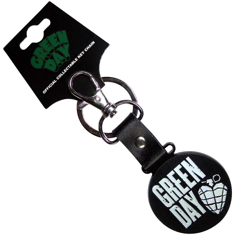 Kľúčenka Green Day - Stacked Logo & Grenade Circle