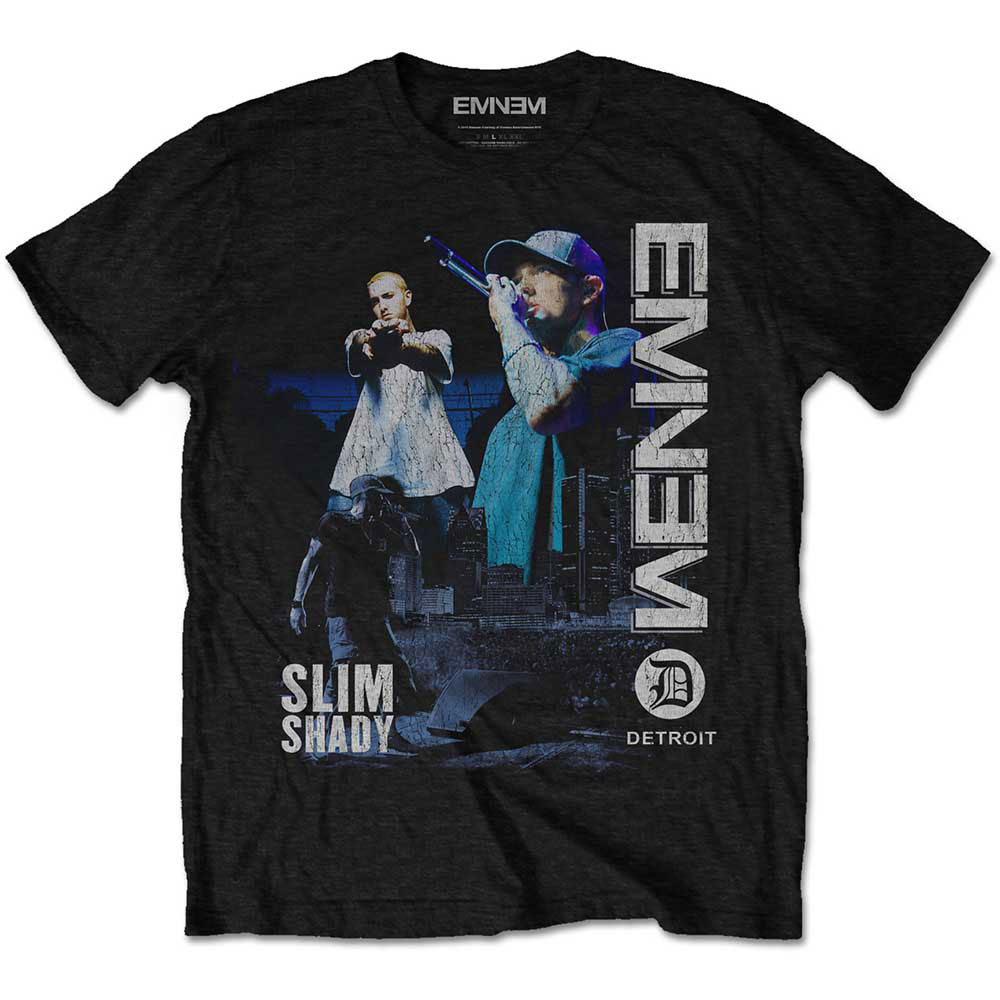 Tričko Eminem - Detroit, Unisex,Čierna,XXL