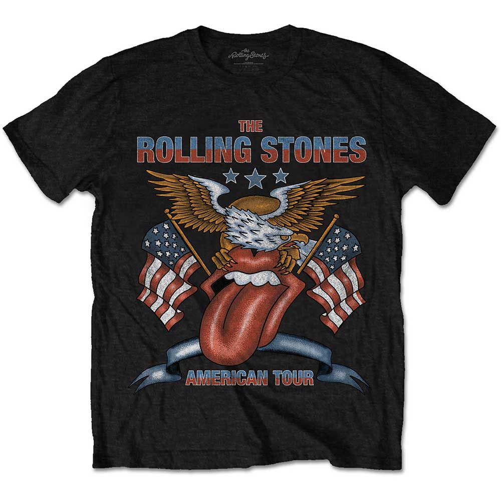 Tričko The Rolling Stones - USA Tour Eagle, Unisex,Čierna,XL
