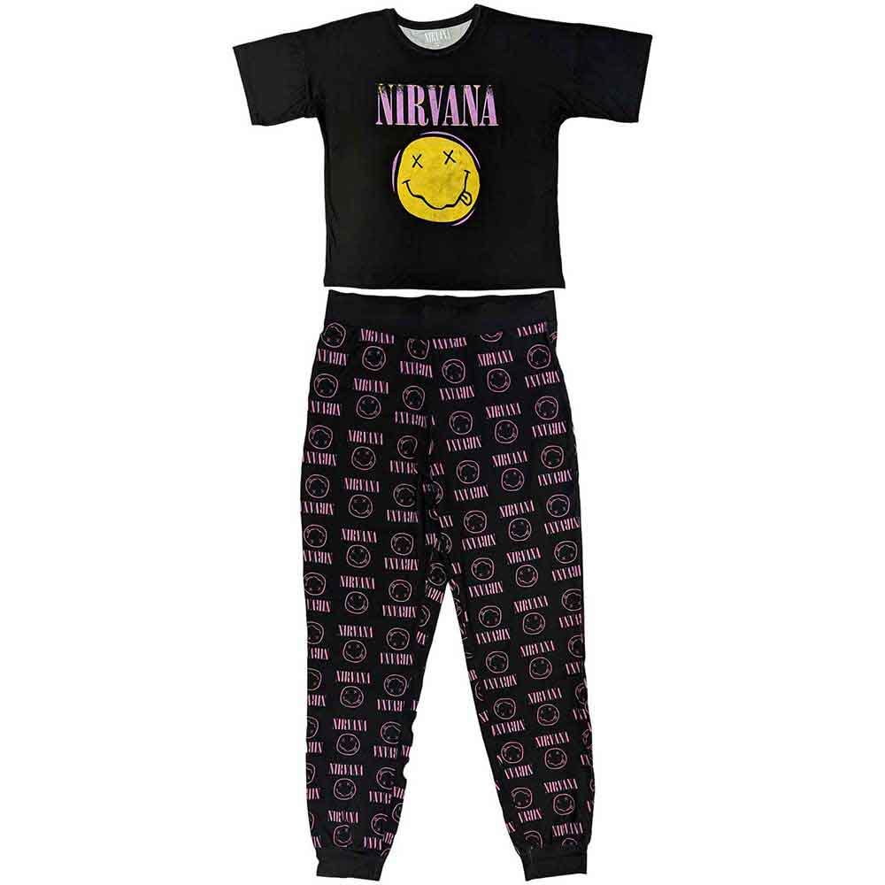 Pyžamo Nirvana - Xerox Smile Pink, Žena,Čierna,XL