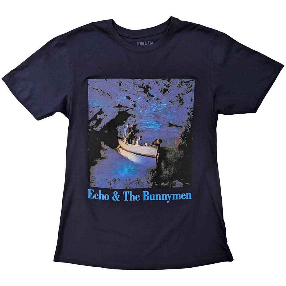 Tričko Echo & the Bunnymen - Ocean Rain, Unisex,Modrá,XXL