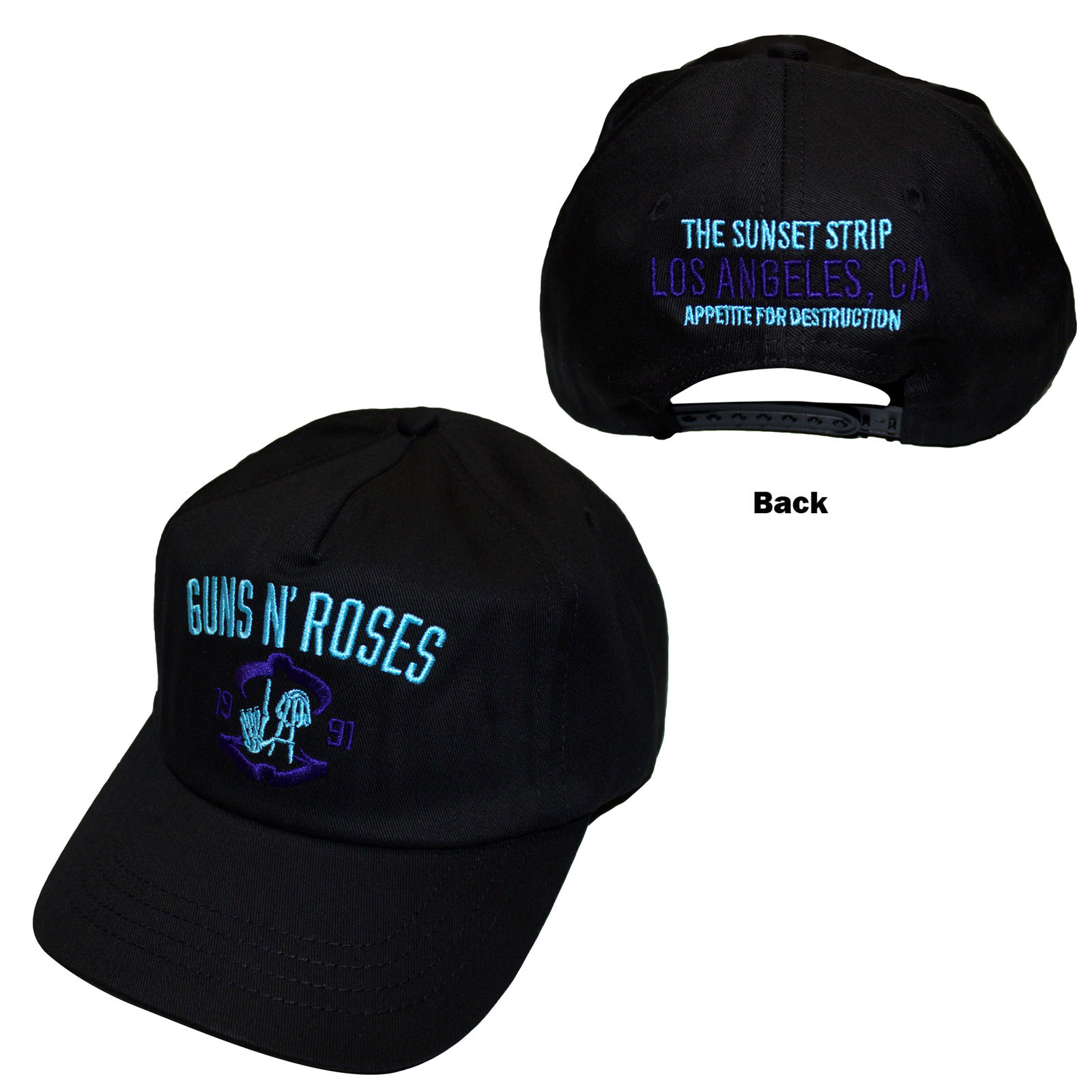 Šiltovka Guns N’ Roses - Sunset Strip '91, Unisex,Čierna,Univerzálna
