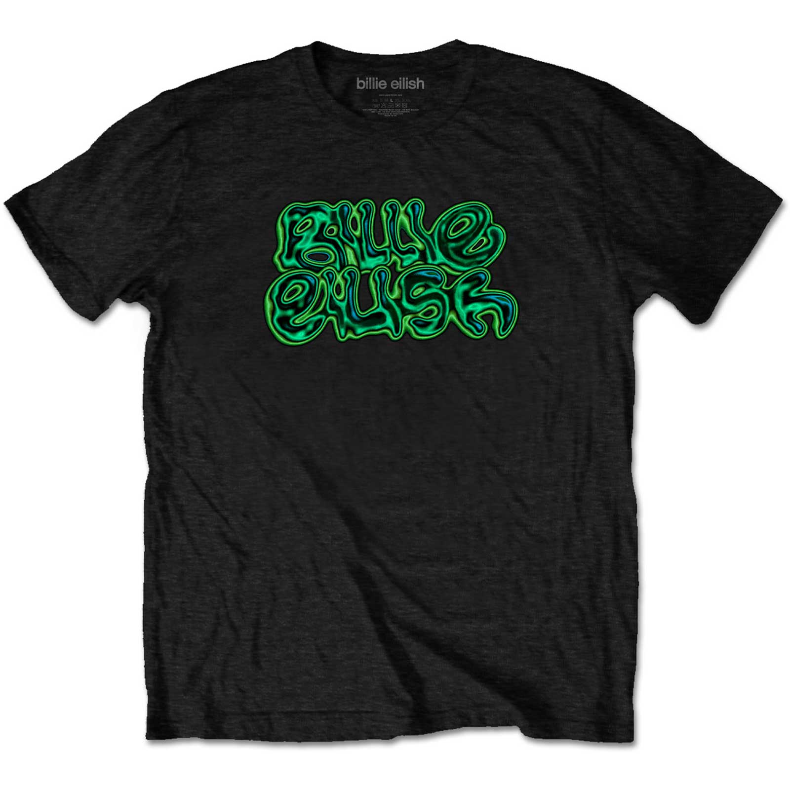Tričko Billie Eilish - Neon Logo, Unisex,Čierna,XL