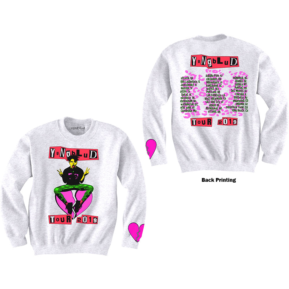 Crewneck Yungblud - Tour, Unisex,Biela,XXL