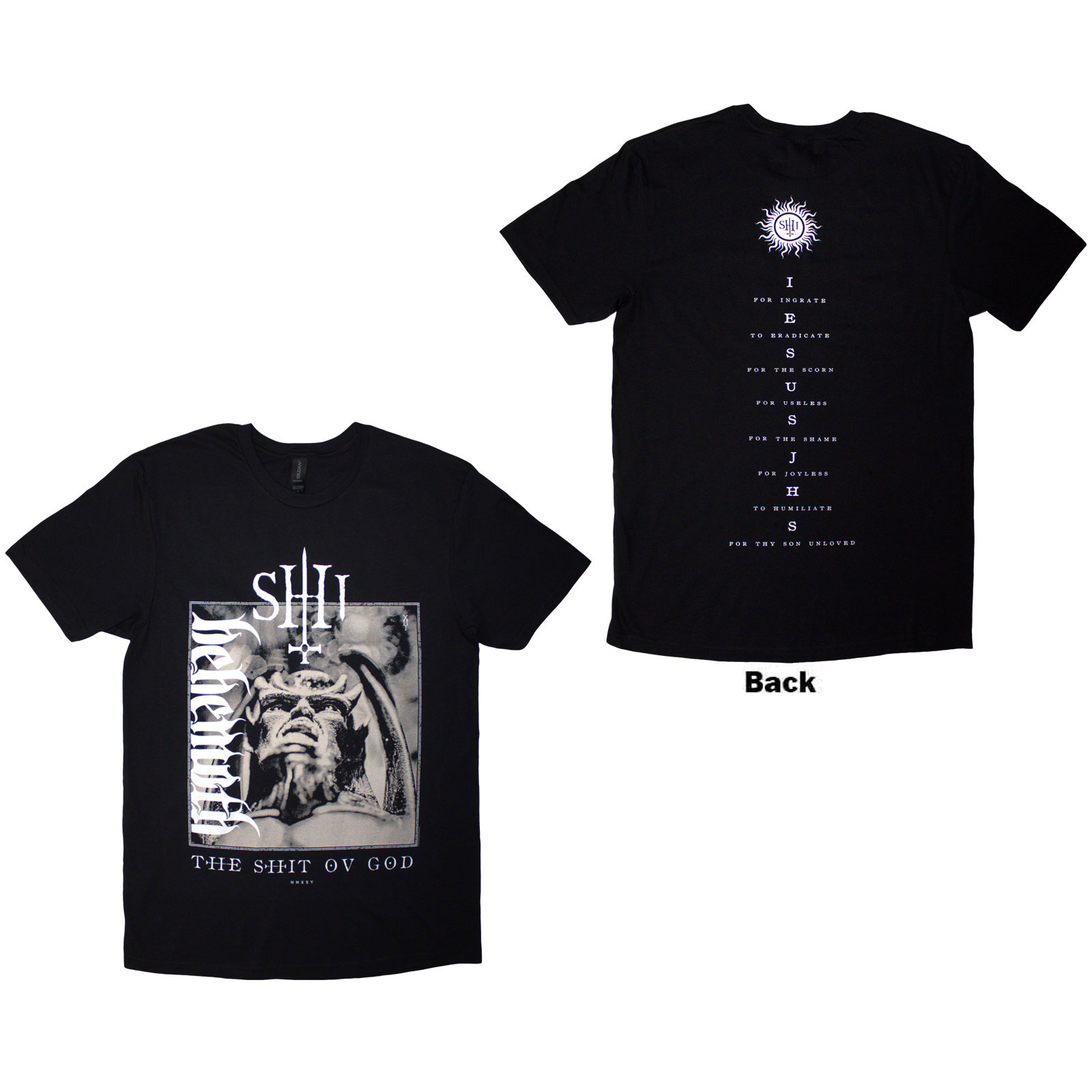 Tričko Behemoth - The Shit Ov God Vertical Logo Cover, Unisex,Čierna,XXL