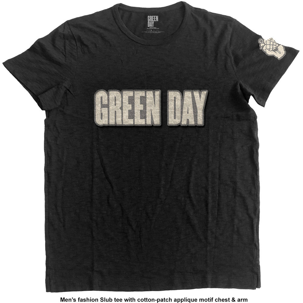 Tričko Green Day - Logo & Grenade, Unisex,Čierna,XL