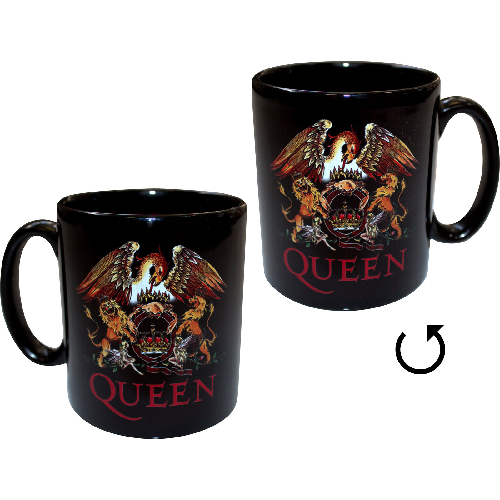 Hrnček Queen - Classic Crest, Čierna,Univerzálna