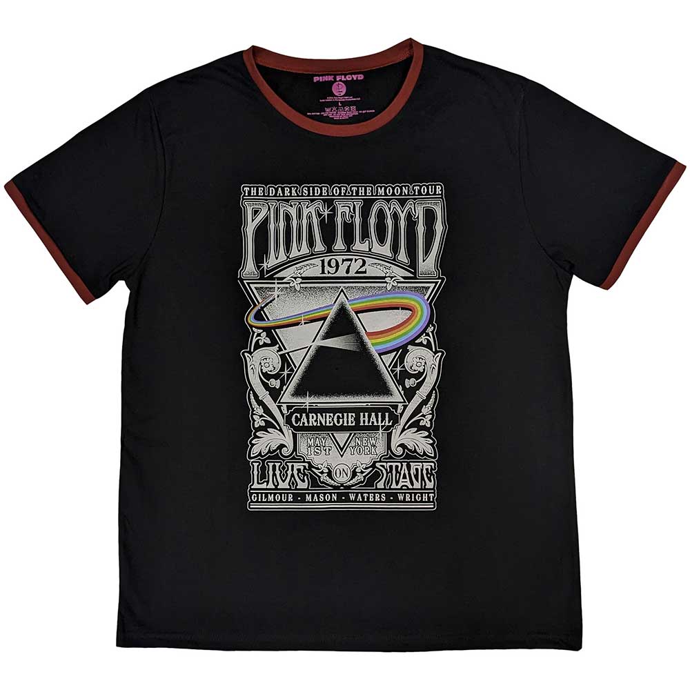 Tričko Pink Floyd - Carnegie Hall Poster, Unisex,Čierna,XXL