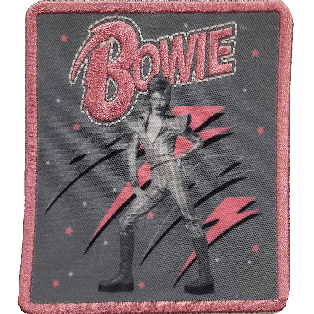 Nažehlovačka David Bowie - Pink Flash Woven Logo