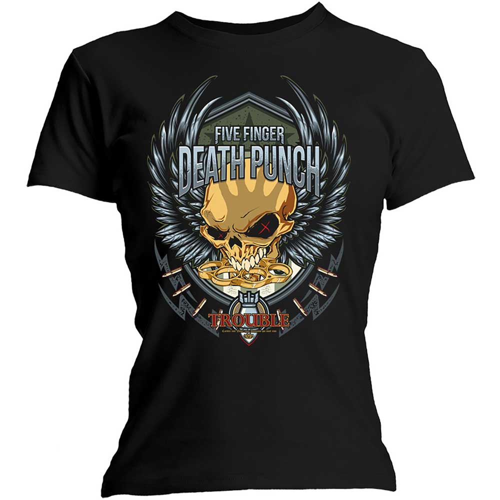 Tričko Five Finger Death Punch - Trouble, Žena,Čierna,XXL