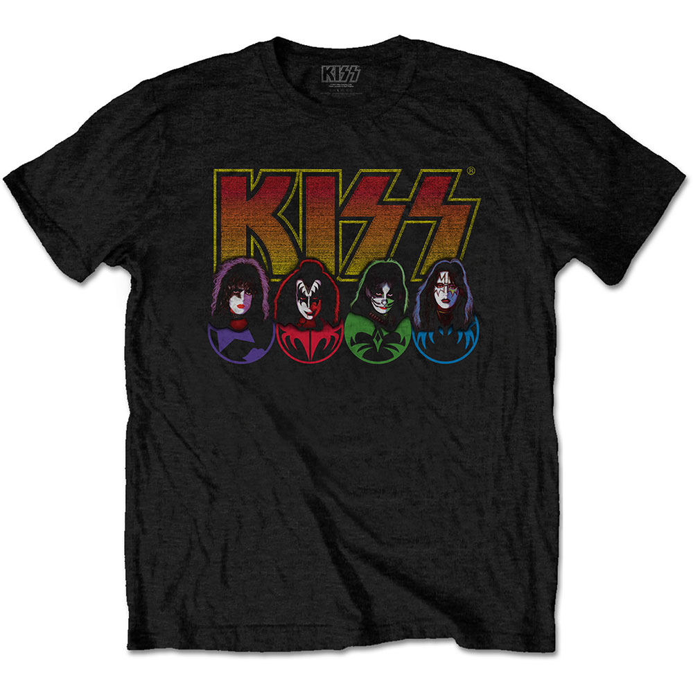 Tričko Kiss - Logo, Faces & Icons, Unisex,Čierna,XXL