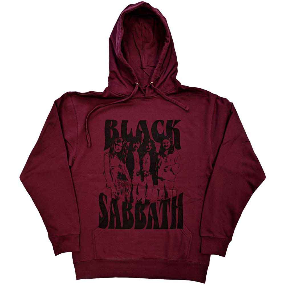 Mikina Black Sabbath - Band and Logo, Unisex,Červená,XL