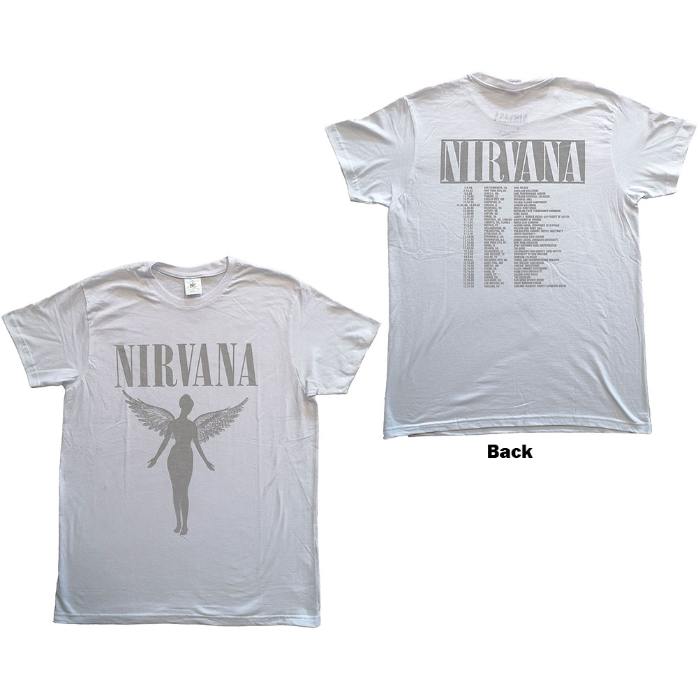Tričko Nirvana - In Utero Tour, Unisex,Biela,XXL