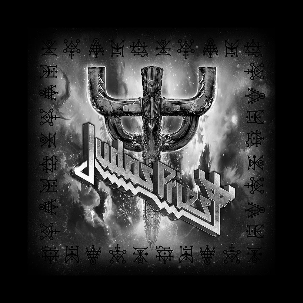 Šatka Judas Priest - Logo & Fork, Unisex,Čierna,Univerzálna