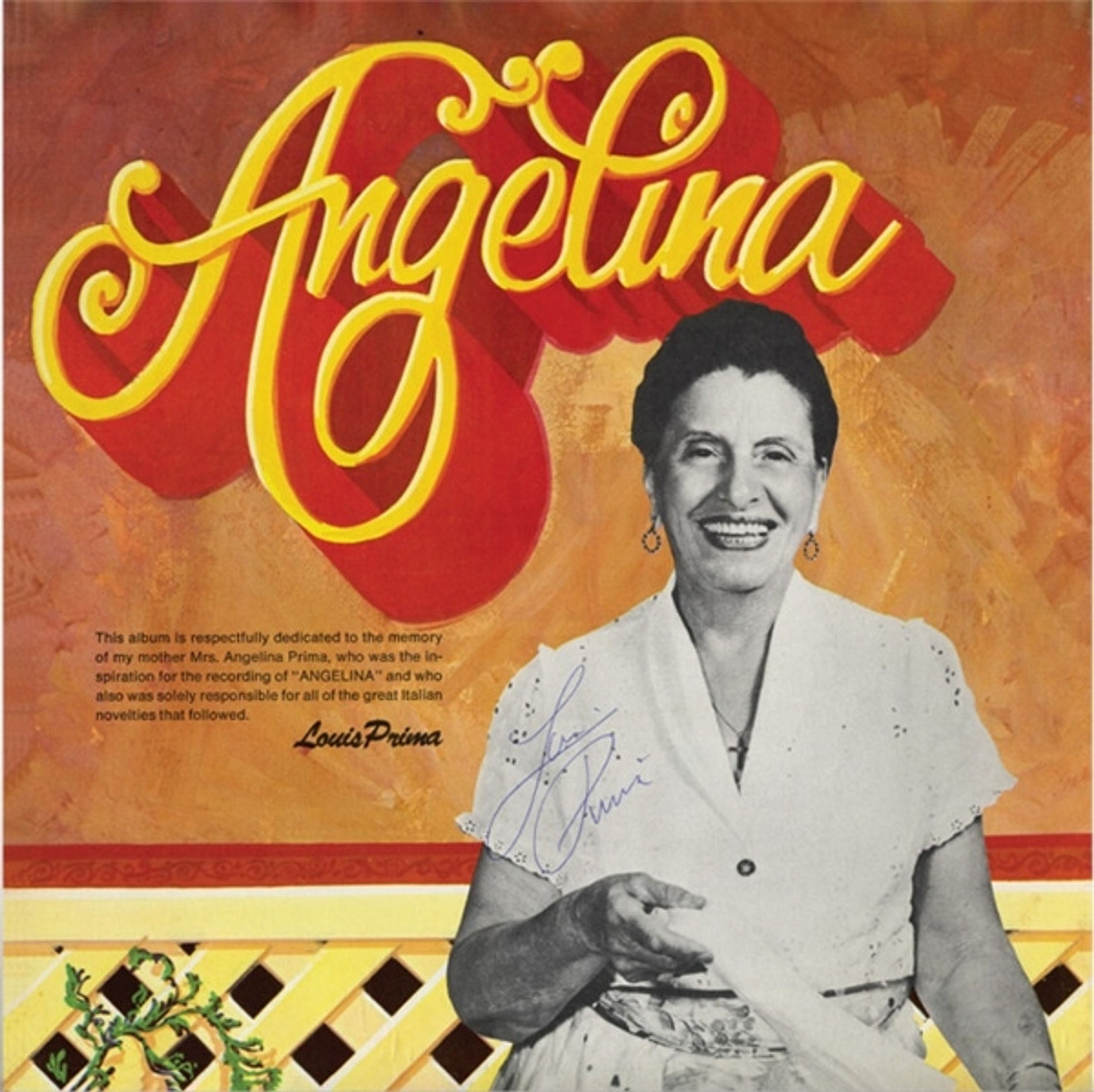 Vinyl Louis Prima with Sam Butera and The Witnesses - ANGELINA
