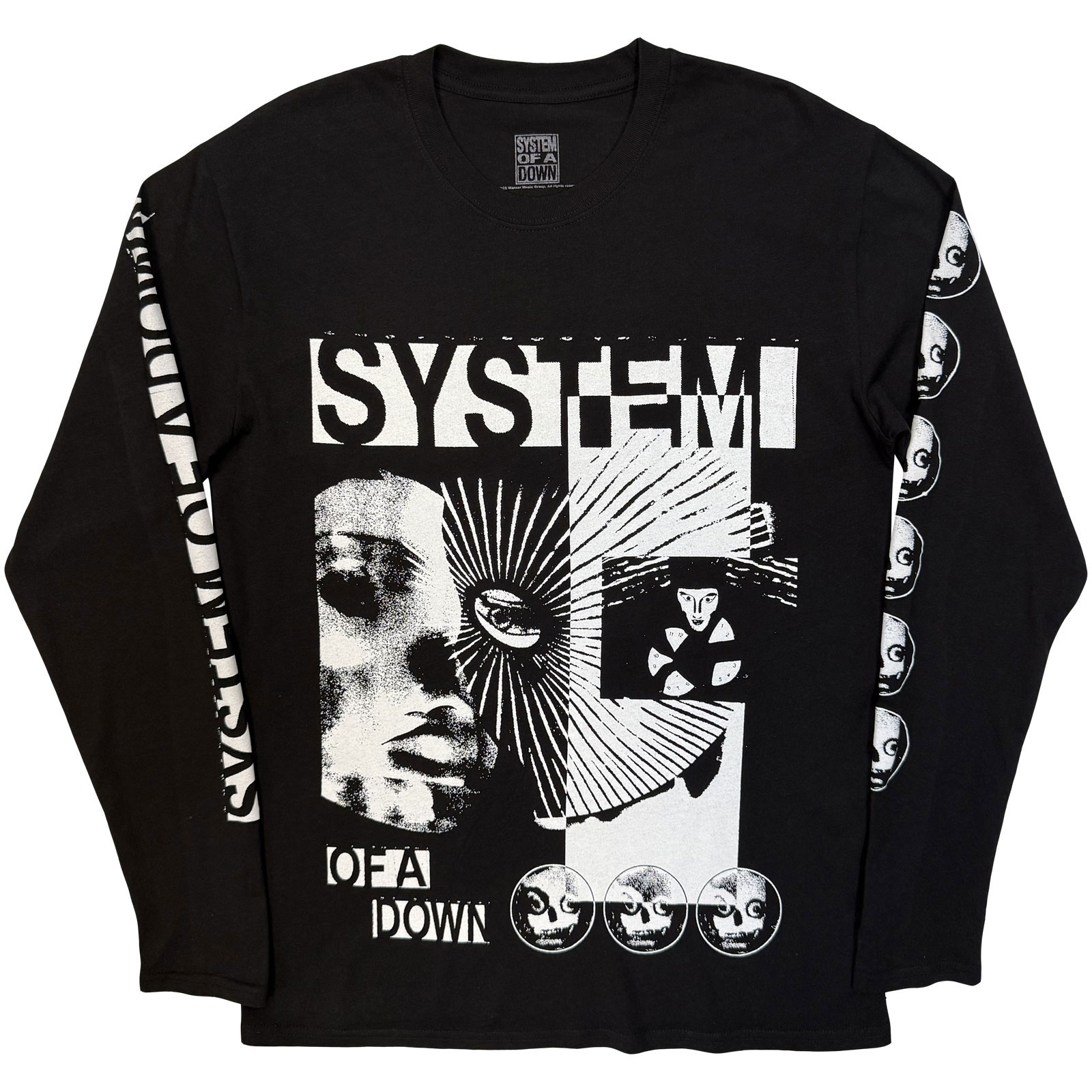 Tričko s dlhým rukávom System of a Down - Hypno Hi-Contrast, Unisex,Čierna,XXL