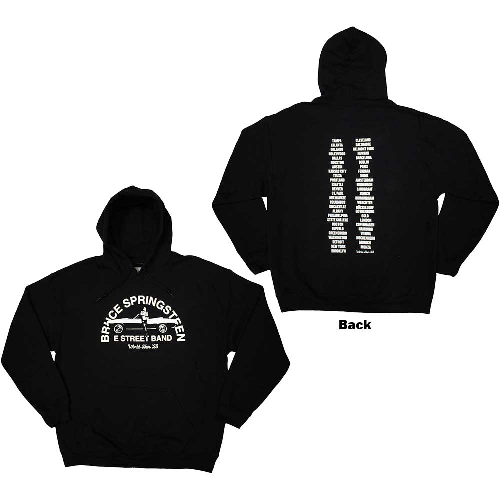 Mikina Bruce Springsteen - Tour '23 Leaning Car, Unisex,Čierna,XL
