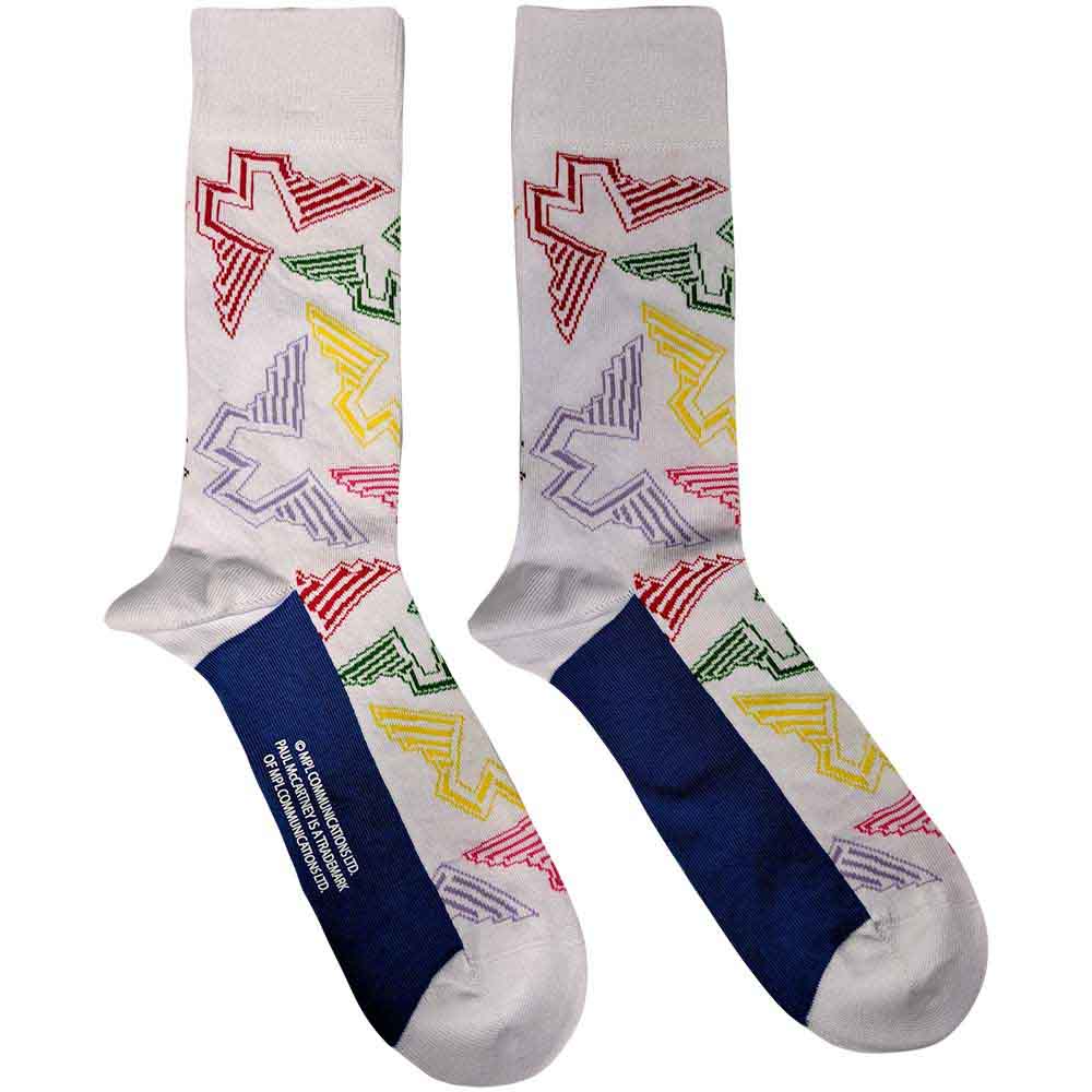 Ponožky Paul McCartney - Wings Logos, Unisex,Biela,UK 7 - 11